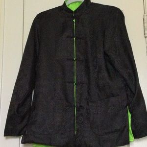 Silk mandarin reversible light jacket